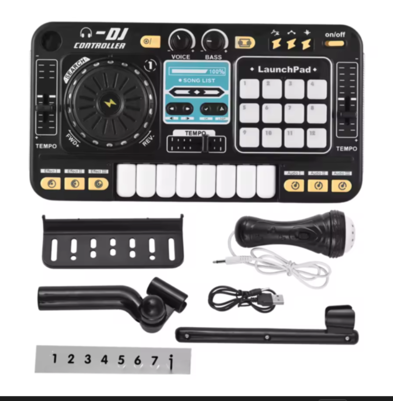 Elementy zestawu BeatJoyKids DJ Mixer